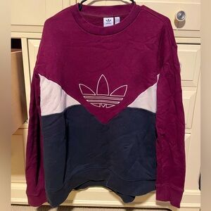 Burgundy/Black/White Adidas Sweater